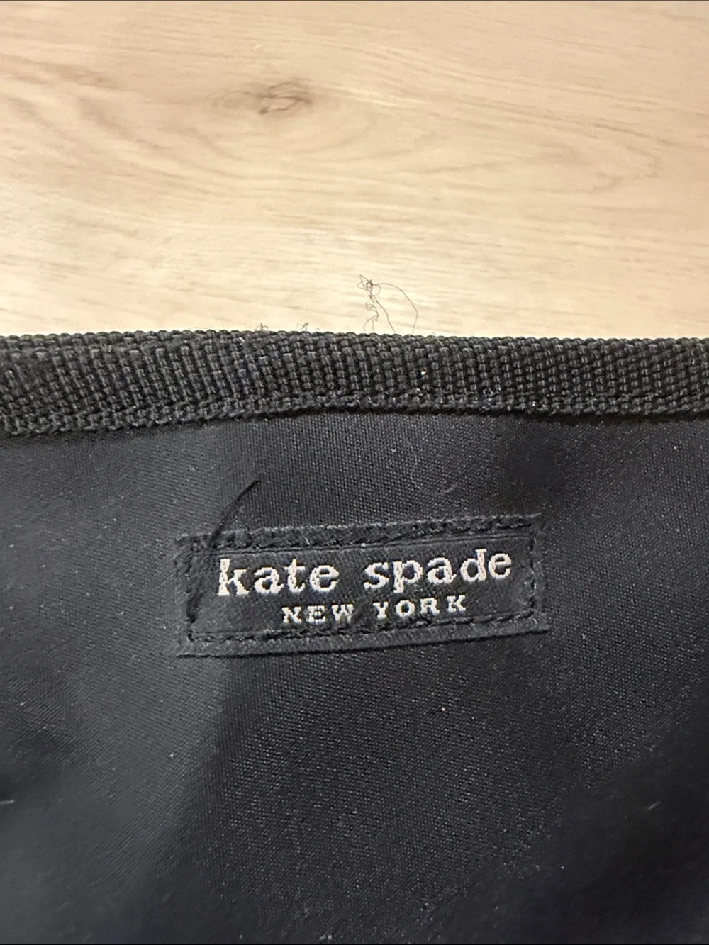 kate spade black toiletry pouch